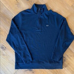 Vineyard Vines Men's Deep Blue Zip-Up Sweater